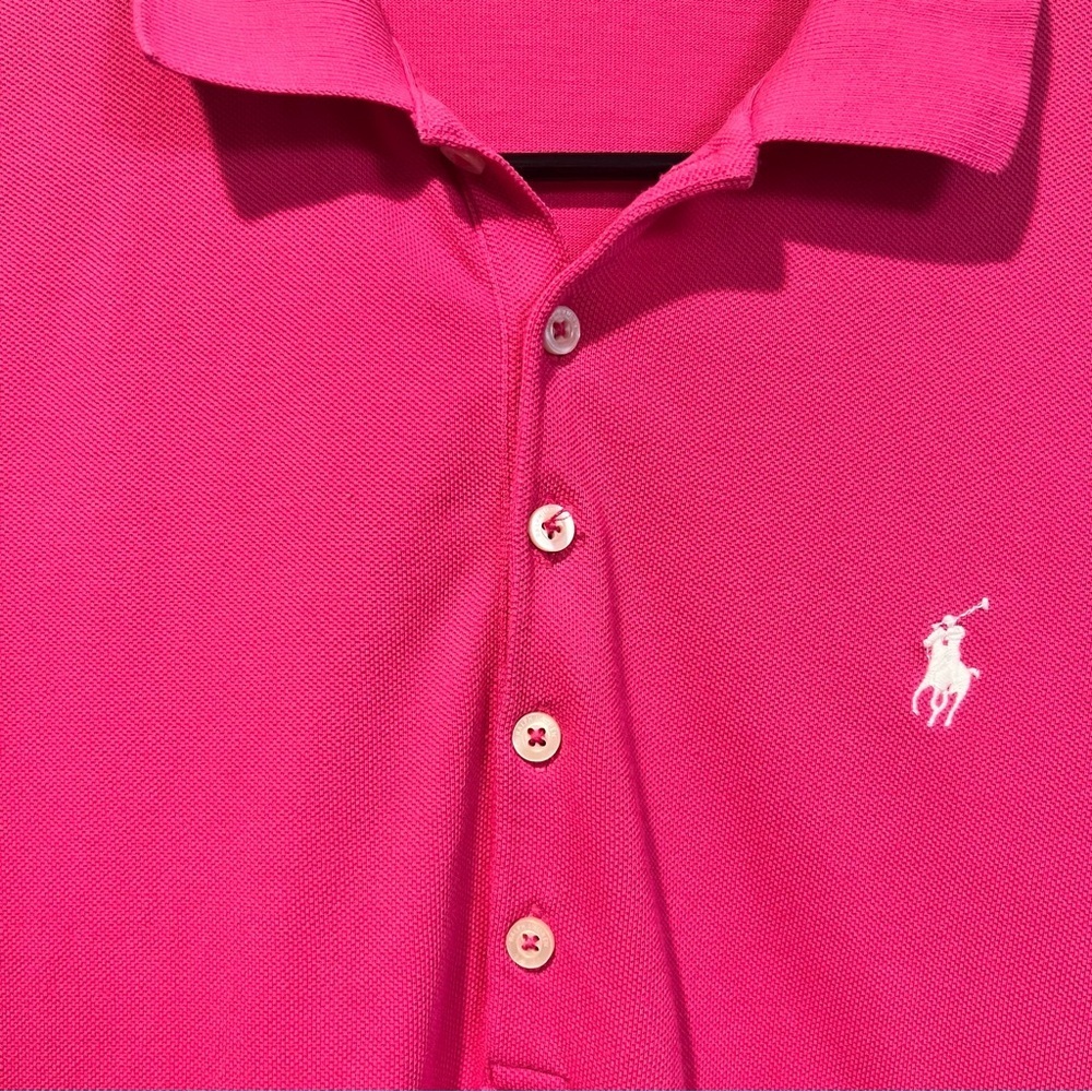 Polo Ralph Lauren Sport Fuchsia Polo Pique cotton Dress size medium - Picture 4 of 9